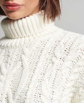 Vintage high neck cable knit