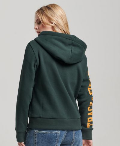 Athletic college zip up hoodie