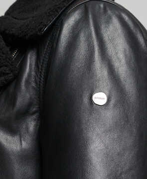 Studios leather aviator jacket