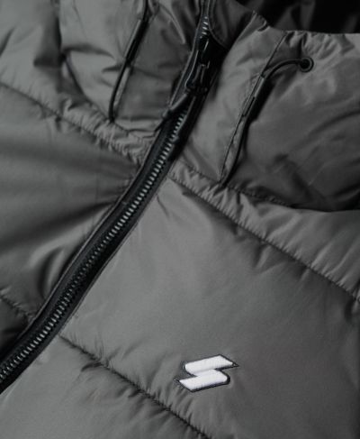 Hooded sports puffr jacket  