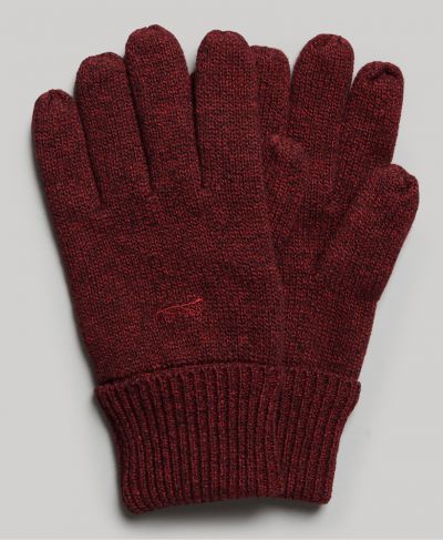 Knitted logo gloves