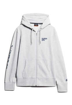 Sportswear logo loose zip hood