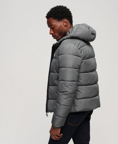 Hooded sports puffr jacket  