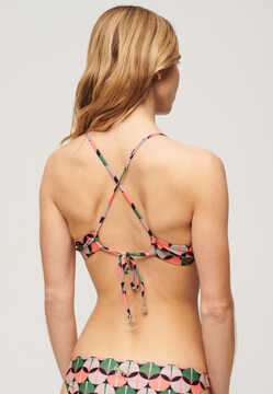 Cross back triangle bikini top