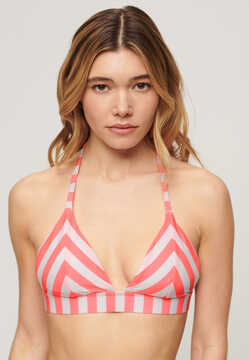 სუპერდრაი საცურაო კოსტუმი - ზედა Stripe triangle bikini top