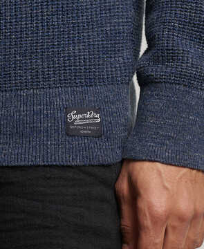 Textured crew knit jumper 