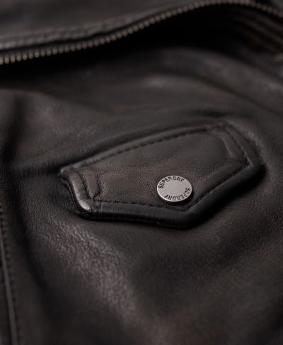სუპერდრაი ქურთუკი Leather biker jacket