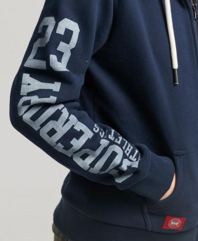 Athletic college zip up hoodie 
