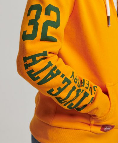 სუპერდრაი ჰუდი Athletic college zip up hoodie 