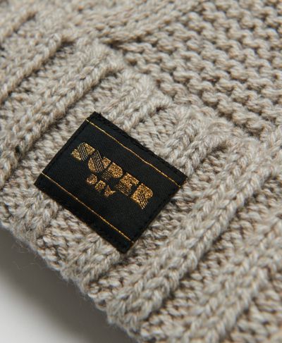 Cable knit beanie hat 