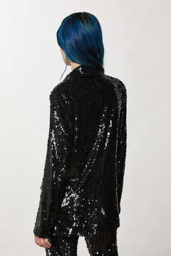 Tulle jacket with sequins