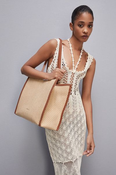 Woven fabric shopping bag