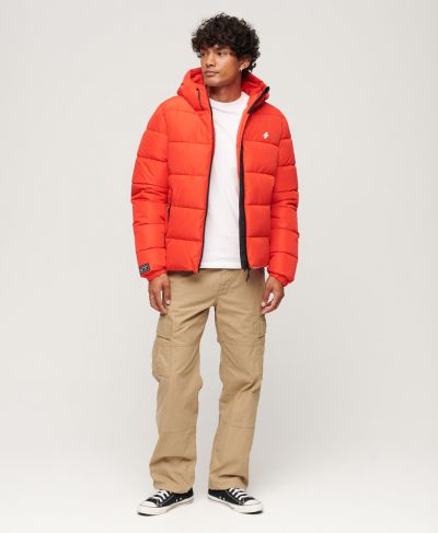 Hooded sports puffr jacket 