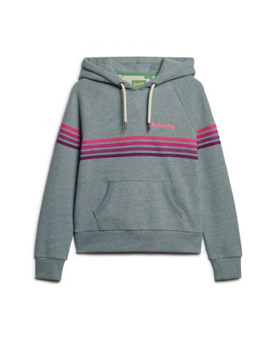 Rainbow stripe logo hoodie 