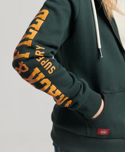 Athletic college zip up hoodie