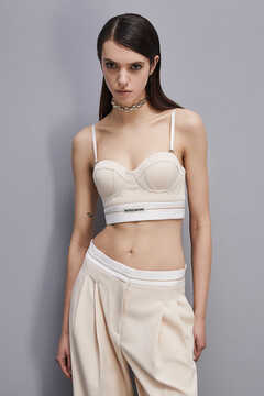 Tailored bustier with belt
