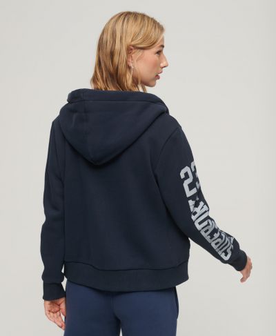 Athletic college zip up hoodie 