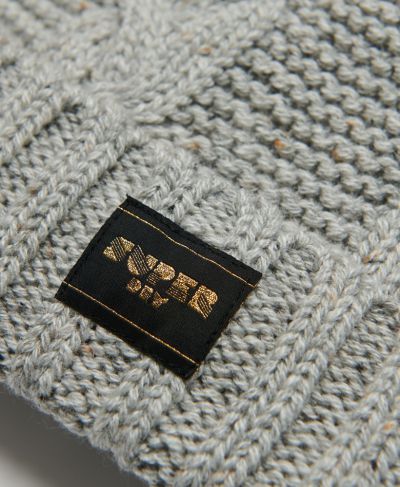 სუპერდრაი ქუდი Cable knit beanie hat