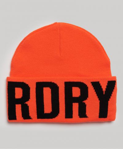 Branded knitted beanie hat 