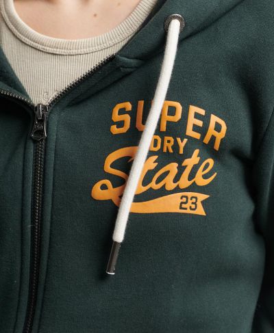 სუპერდრაი ჰუდი Athletic college zip up hoodie
